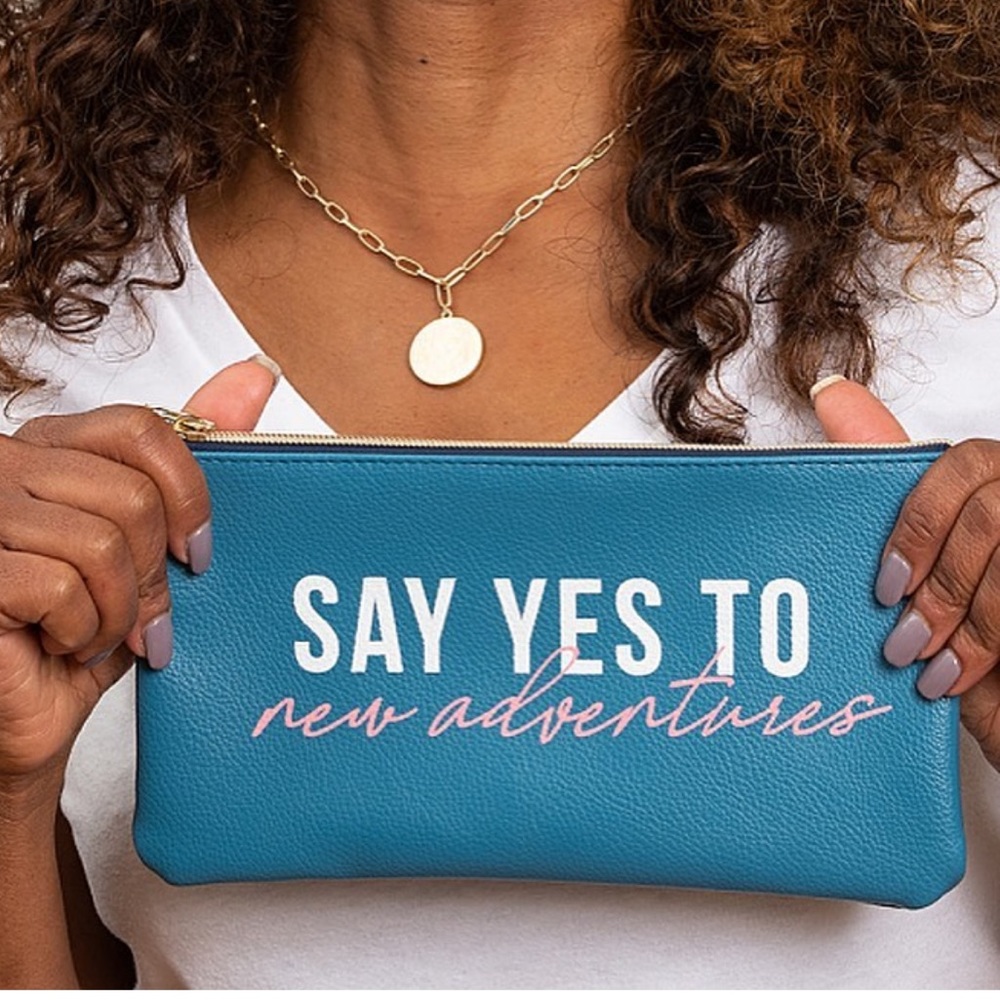 Say Yes to New Adventures Travel Zip Pouch
